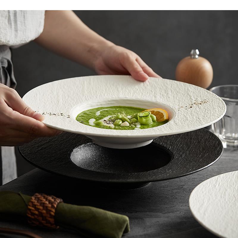 Home Cooking Steak - Ceramiczny talerz na makaron i steki,